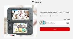 operationbrave:  The “BravelySecond: End Layer&quot; New Faces theme is now available on MyNintendo in Europe for 100 Platinum Points!