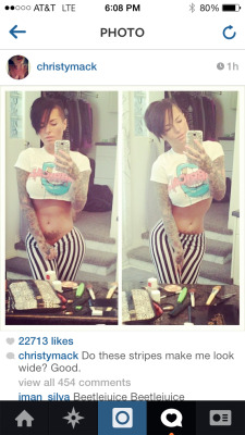 bokkaboom:  Christy Mack rockin’ the t shirt I designed for Fabricali