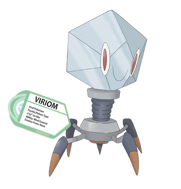 fantasticfakemon:  Very original idea for a Pokemon based on a virus! Viriom —&gt;