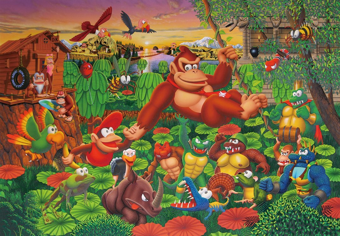 Supper Mario Broth - Artwork of Donkey Kong and Mario, drawn by