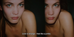lonelycigs:  ― Love (2015) “Love is strange. I feel like a junkie. How could something so wonderful bring such great pain? Maybe it’s better not to love at all.” 