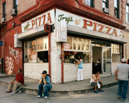 mpdrolet: Neighborhood residents in front of Tony’s, looking west from Knickerbocker Avenue &a