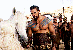sunwolfs:  Game of Thrones meme: Four Deaths (4/4) + Drogo “When the sun rises in the west and sets in the east,” said Mirri Maz Duur, “When the seas go dry an dmountains blow in the wind like leaves. When your womb quickens again, and
