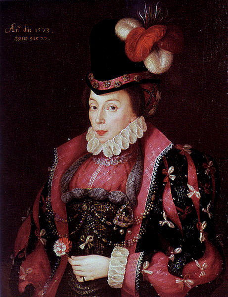 Elizabeth Littleton,Lady Willoughby by George Gower,1573