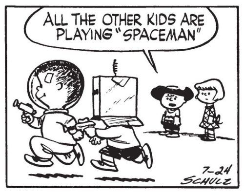 egaylitarian: gameraboy: I’m a lonesome cowboy. Peanuts, July 24, 1953 This is literally the p