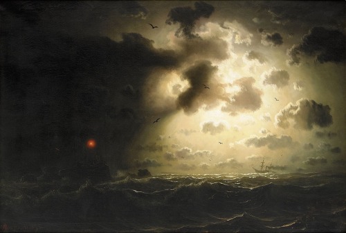tuonodigenesi: Marcus Larson. Night at Sea (1858).