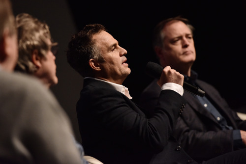 Mark, Todd Haynes, Rob Bilott and Pete Hammond at Deadline Contenders Dark Waters Panel at DGA Theat