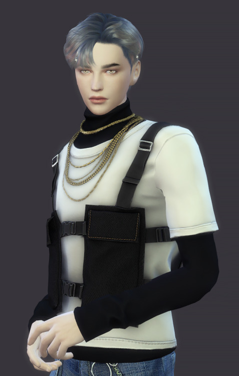 ginko0613: hair WIP clothing by@becky-simsnew male topXD