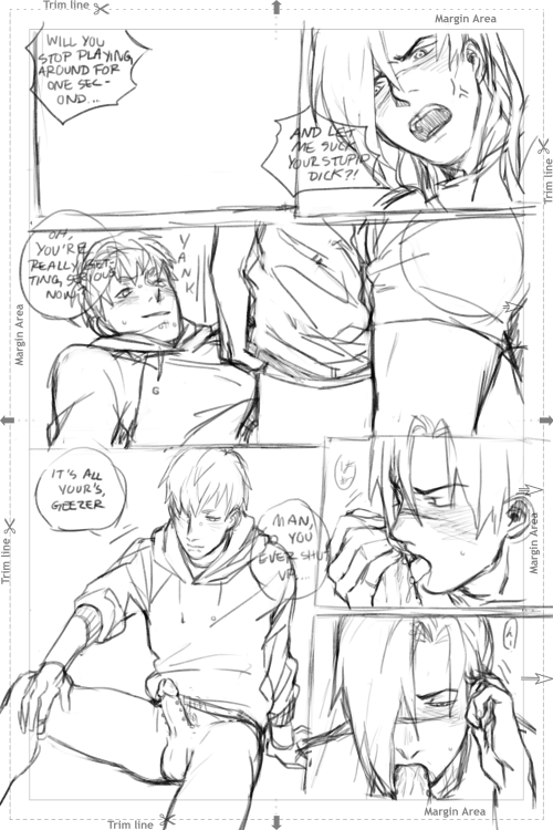 johnnybooboo:i totally forgot to post any of these so that you could look at them marije ik im supposed to be sleeping srry oops ok im going to bed for real i hope u like ur incomplete, scene skipping wip doujinshi pages also super nsfw warning dont look