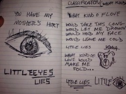 thechildishgambinofanclub:  Remember that book of unreleased lyrics that Gambino gave to 1 of his fans he met? These are some pages on the inside  She is so lucky to have this man…