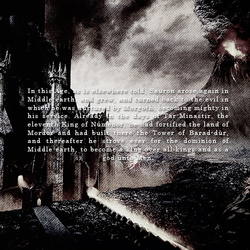ohminastirith:But Sauron was not of mortal flesh, and though he was robbed now of that shape in