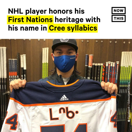 NHL Edmonton Oilers 74 Ethan Bear Cree syllabics Orange Honors