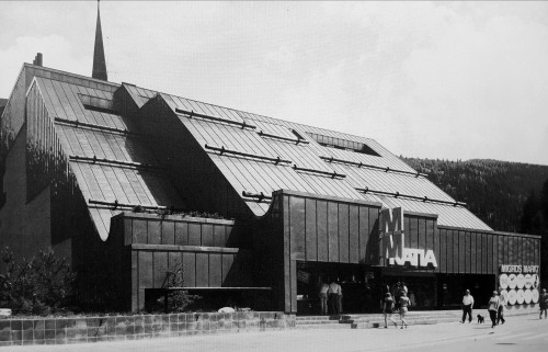 germanpostwarmodern: Department Store “Rätia” (1972) in Davos, Switzerland, by Justus Dahinden