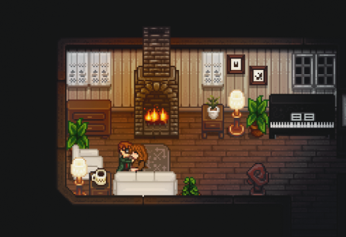 the fact it was his birthday and he got all cozy near the fireplace with a mug of coffee makes it ev
