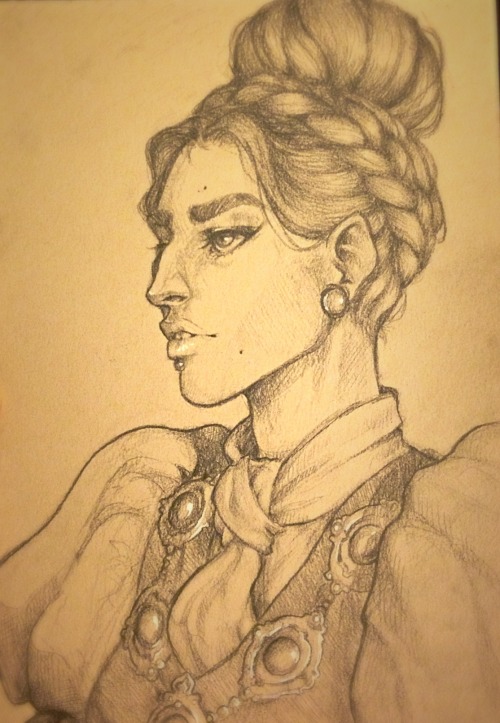 firelystashe: The sketch I was working on yesterday. Uurgh, my brain can’t comprehend Josphine