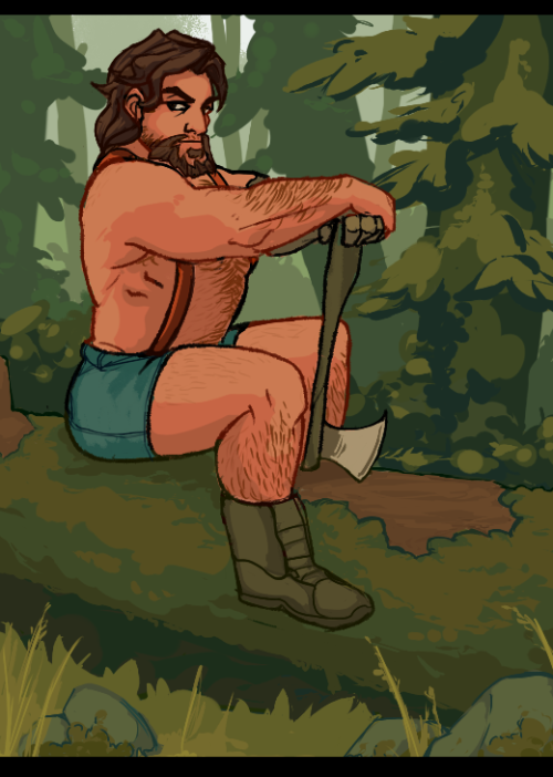  i think i got asked for additional hot lumberjacks at some point so *blows a kiss to the forest* fo