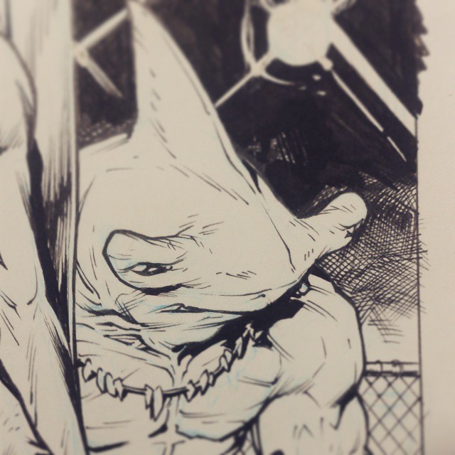 Sad Shark. #TMNT #IDW #comics #inks #Bludgeon #santolouco