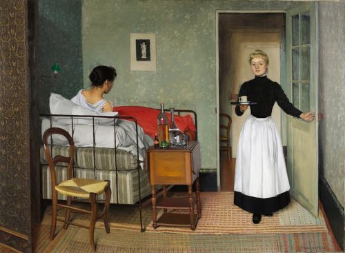 centuriespast: “The Sick Girl,” a Felix Vallotton painting from 1892.Credit…Kunsthaus Zürich