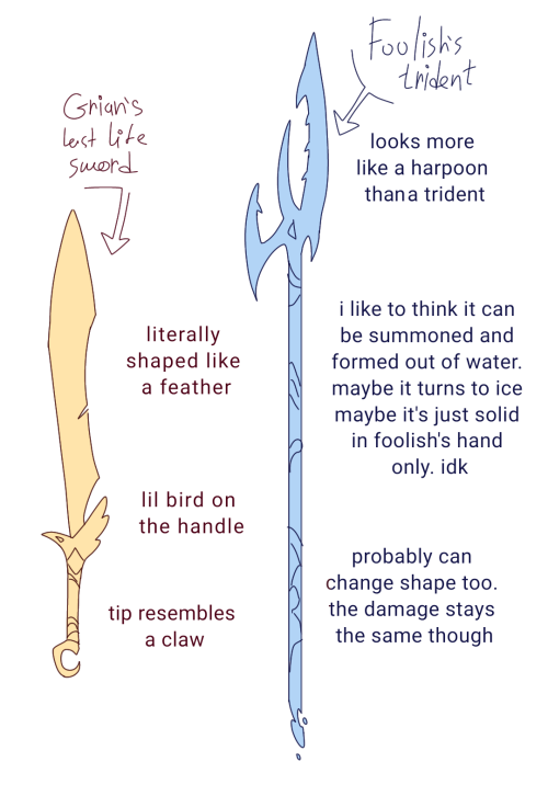 I Love How You Design Unique Weapons For Everyone You’ve Drawn With One. Like The Recent Grian And