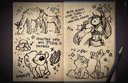 Continuing my RP Jester Sketchbook series.Please enjoy these spreads which span content from eps 122