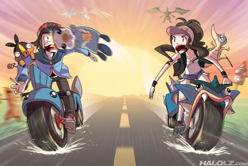 Porn Pics the-absol:  POKEMON BATTLES ON MOTORCYCLES