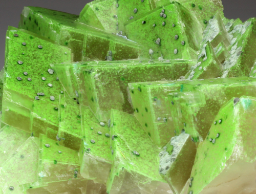 Calcite with Duftite inclusions - Tsumeb Mine, Tsumeb, Otjikoto Region, Namibia