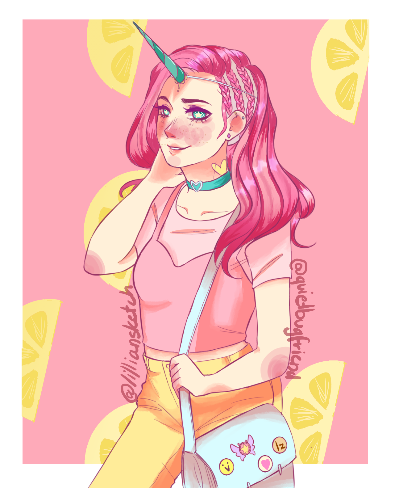 lilliansketch:Art collab with my friend @quietbugfriend :0. Her coloring is so nice