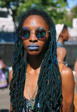 Angela, photographer and filmmaker, at the AFROPUNK Festival in Brooklyn.