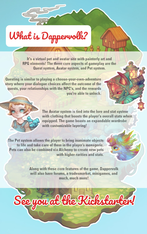 dappervolk:  OUR KICKSTARTER IS NOW LIVE! Click here to go to it! Here is some general info on our c