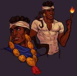 tellamine:  a coupla quick Avdol doodles