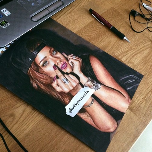 escape-to-art:  Rihanna process By @artbymichaela adult photos