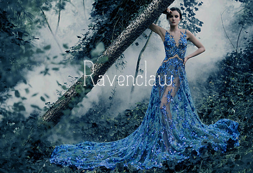 pronqsie: Couture Fashion - Paolo Sebastian  + Hogwarts Houses  (x)