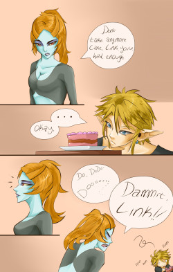 theskullslums:  Just a fun comic to make up for my recent trashy art OuO  Inspired by this vine here: https://vine.co/v/iw0D16tU1Op Check out my other Zelda art on deviant art here: http://theskullslums.deviantart.com/   I want that cake X3