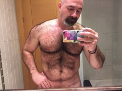 hairytreasurechests:   If you also like hairy and older men who are well hung and hang well please visit my other tumblr page!  menwhohangwell.tumblr.com 