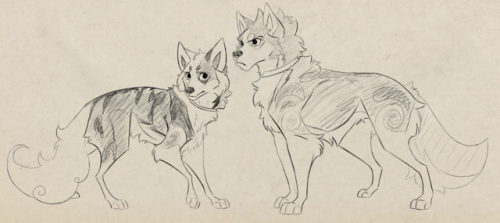 dog sketchdump (names are in the captions)! 