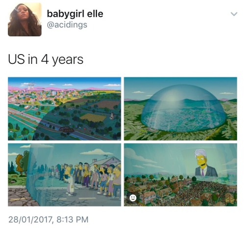 bae–electronica:  theartformat: meghanbeda:   druged:  I was thinking bout this whole trump situation and I was like damn I’ve seen it before…  The Simpsons did predict everything else   Make sure we find a sandbox that has a sink hole to the Canada