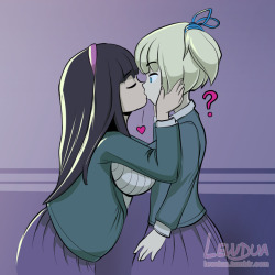 Lewdua:  Kiss And Teasing - Alison And Nessie (Lochness) &Amp;Lt;3