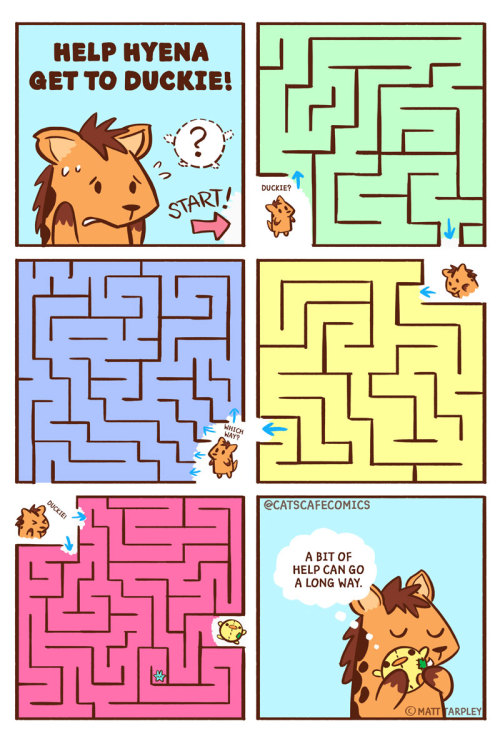 catscafecomics:Solve the maze to Hyena!