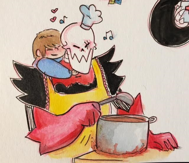 stuffedart:  Here are most of the doodles I’ve done of a sick/injured Frisk being