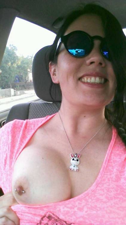 creepygirlmouse:  Spent some time playing Stoner Fluxx with some sexy ladies and got my grocery shopping in, too! Thought I’d sneak in a little public Titty Tuesday for you all! ♡♥♡  xo —mouse