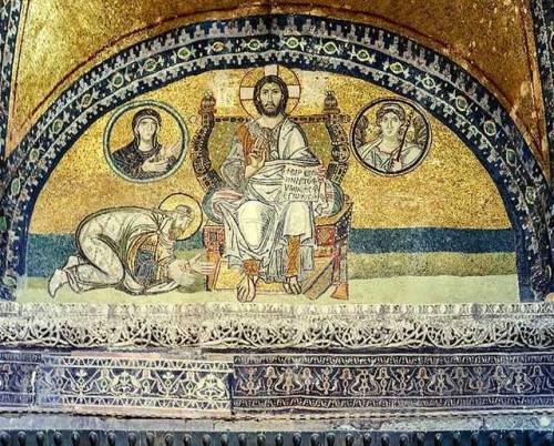 ninakomnina:#Ancient #mosaic in #HagiaSophia. Hagia Sophia is the greatest #monument of #Byzantine #Culture. It was buil