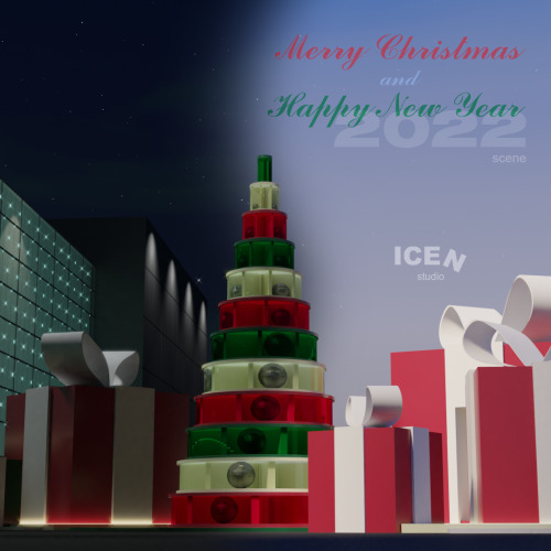 HNY 2022 scene (day&amp;night)Blender scene for simmer.You can tag my Instagram [@icen_studio].T