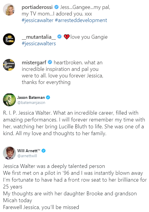 The cast of Arrested Development and Archer pay respects to their costar Jessica Walter who sadly pa