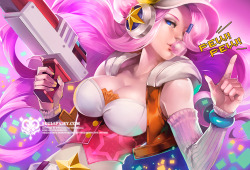 ippus:  LoL: Arcade Miss Fortune by ippus Ehhh stuff…and hair…weep On another note: We’ll be at Anime Revolution Table 63 this weekend :3!! 