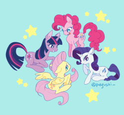 pegushi:Started watching MLP and they are