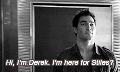gifbase:  I don’t know if this fanfic exists but I have to find it now haha Despite having no time, you can always find time for Sterek. 