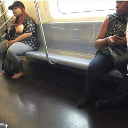 sonoanthony:  salsadalsa:  @contingencytheory I bet this is the 6 train lol  Sometime titty meat need air 