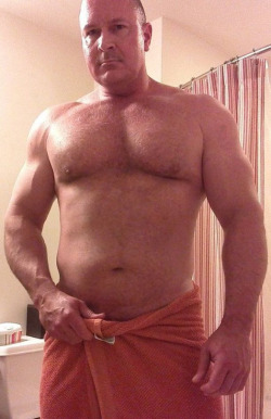 graybeards:  His towel was still damp from