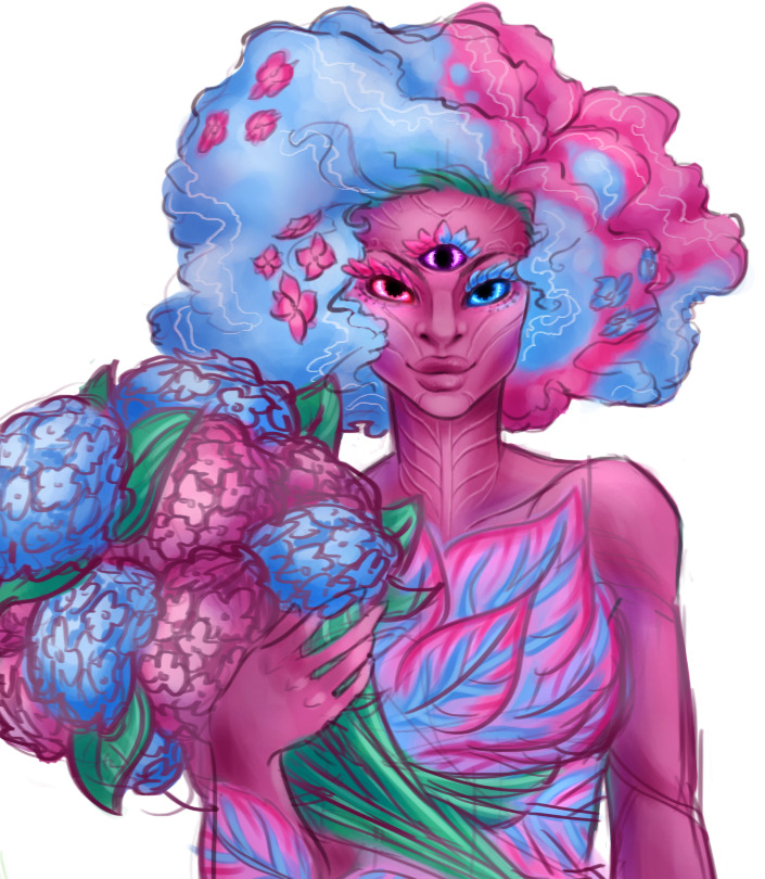 l-sula-l:  FloweryNeonMonstrosity.png (definitely not fae garnet’s final outfit