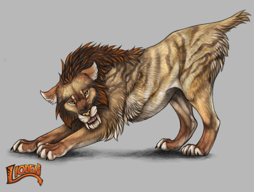 Big strechy ferus cat for June’s big art update on Lioden. My fellow artists made amazing lion pride